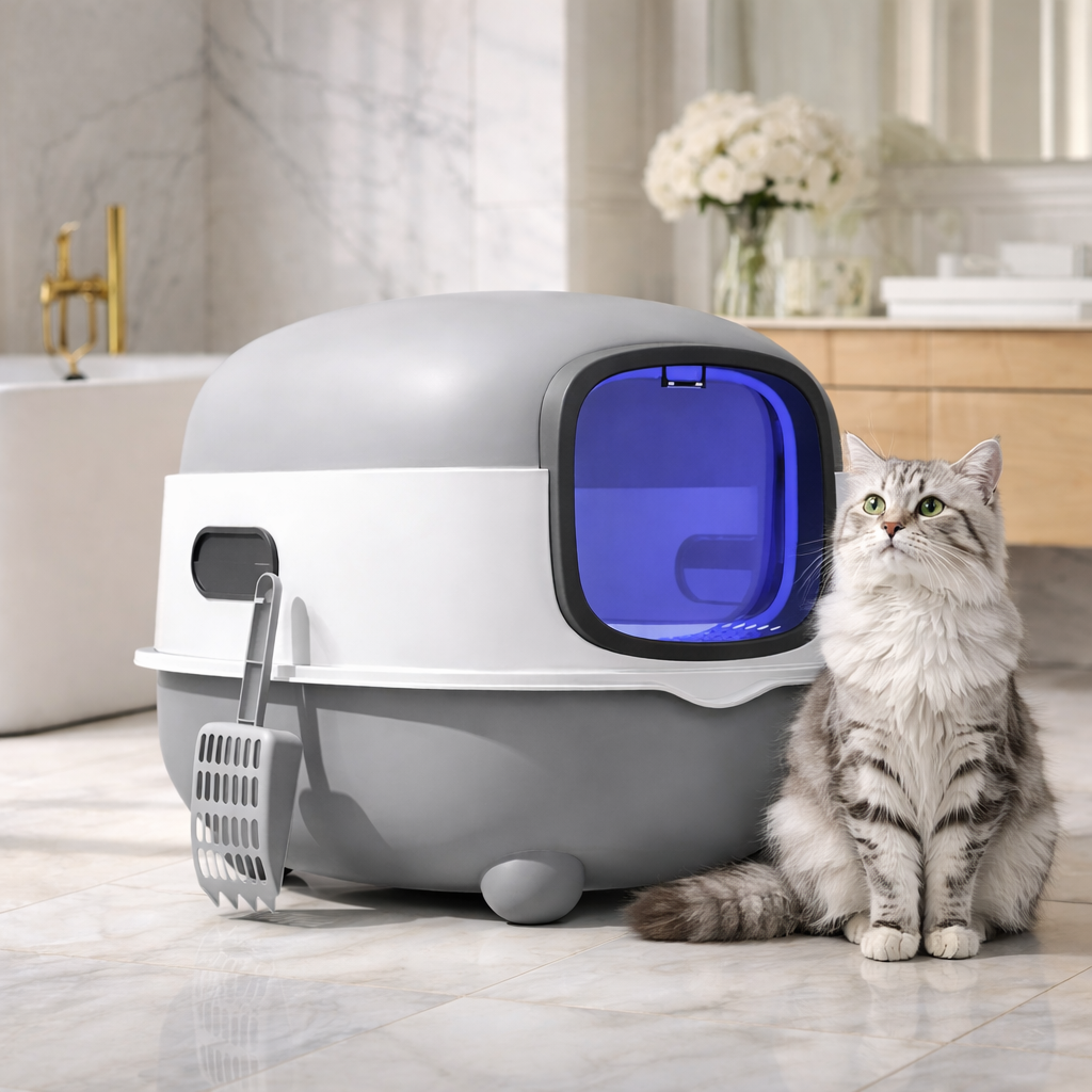 furrbly™ Stylish Enclosed Cat Litter Box